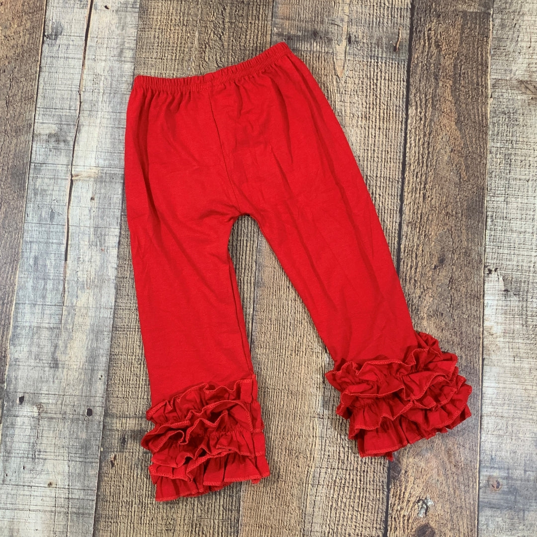 Red Ruffle Pants